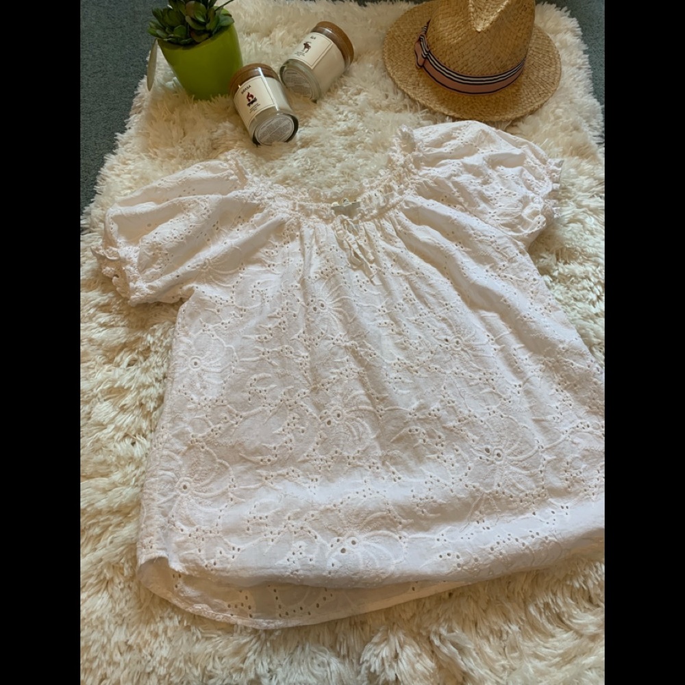 Grand & Greene with love white lace top 🥼